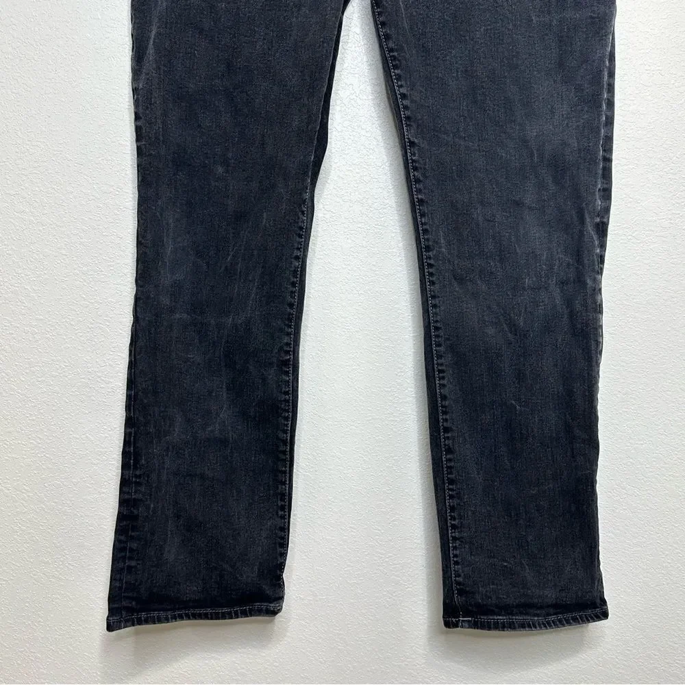 True Religion Black Denim Jeans Mens Sz 40‎ Ricky Relaxed Straight Flap Pockets